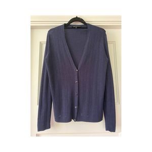 St John Navy Blue Cardigan Size M